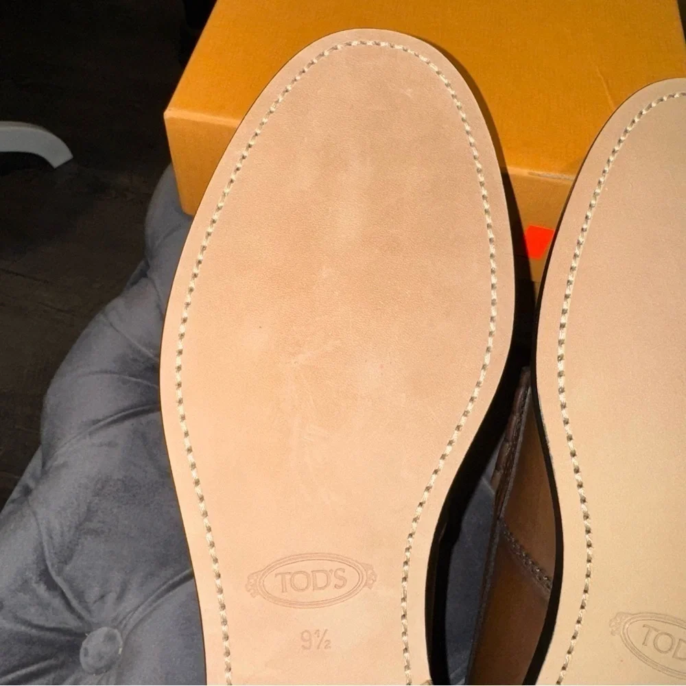 New Size 10.5 (UK 9.5) Tod’s Mocassino Loafers Brown Leather